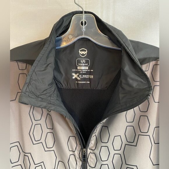 Whiteridge Silver and Black Windbreaker  Jacket Mens Lg X Series - Picture 3 of 16